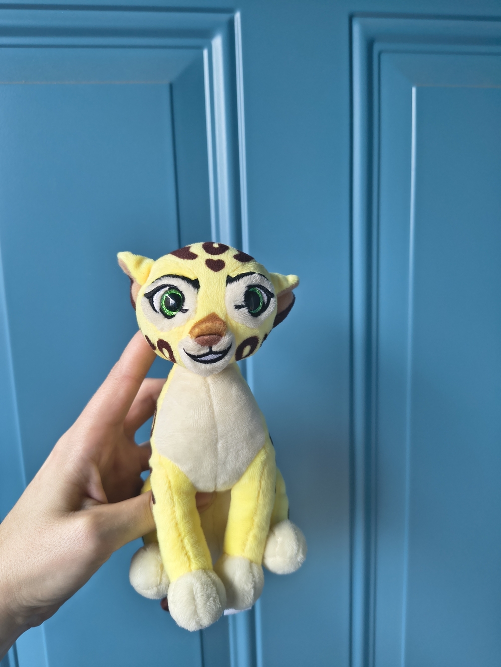 Ty Yellow Leopard Plush with Green Eyes